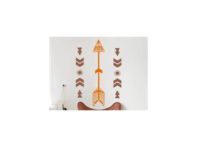 Sticker mural Ethnique Flèches Maya 2 résultat en situation gros plan Sticker Flèches Maya 2