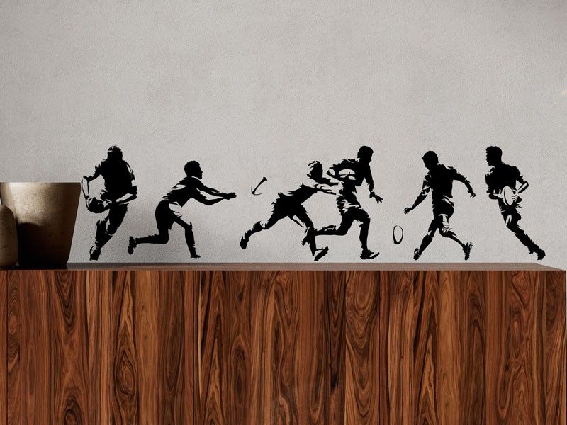 Autocolante de parede Pack 6 Jogadores de rugby
