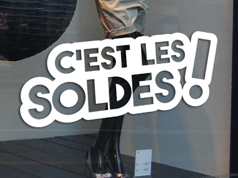 Sticker vitrine C'est les Soldes