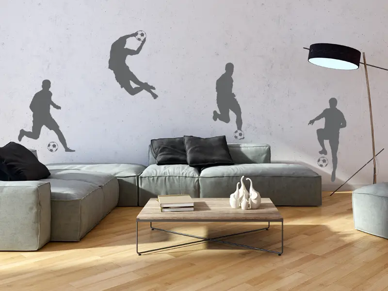 Sticker mural Football Pack Joueurs de Foot 2 résultat en situation Sticker Pack Joueurs de Foot 2