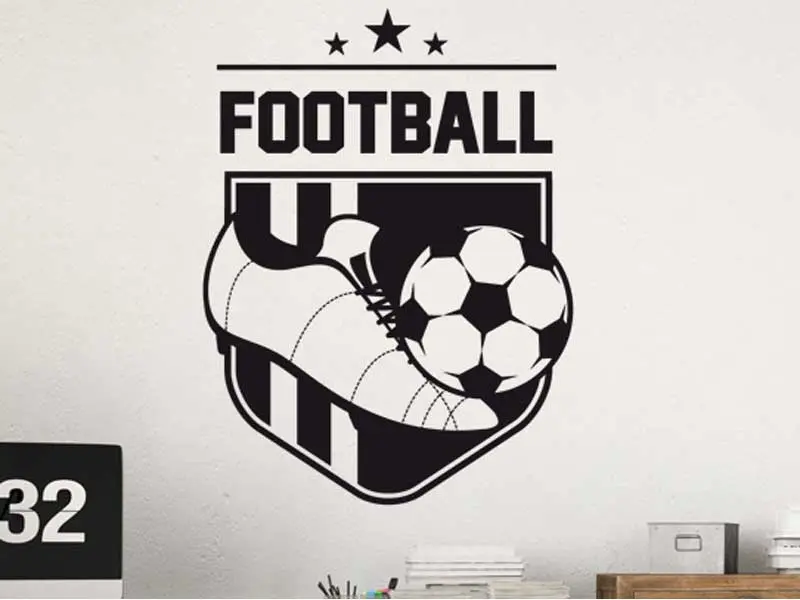 Autocolante Flâmula de Futebol résultat en situation gros plan Autocolante Flâmula de Futebol