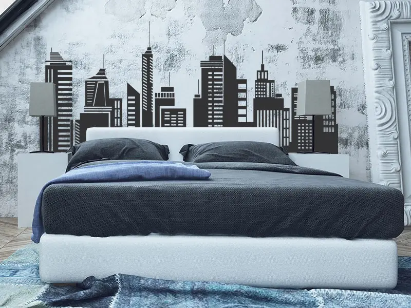 Sticker mural Paysages & Skylines Skyline New-York 3 résultat en situation Sticker Skyline New-York 3