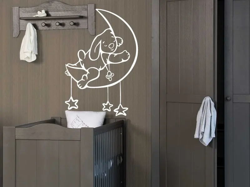 Sticker mural Bonne Nuit mon Ange résultat en situation