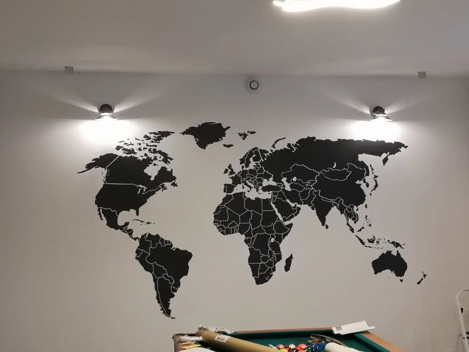 Autocolante Mapa Mundo Fronteiras