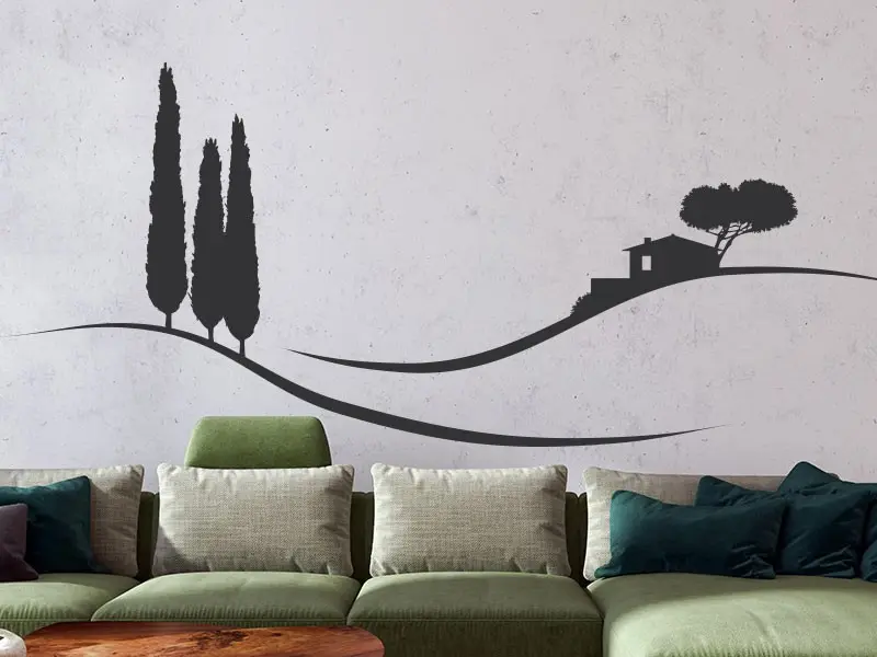 Sticker mural Paysages & Skylines Paysage de Provence résultat en situation gros plan Sticker Paysage de Provence