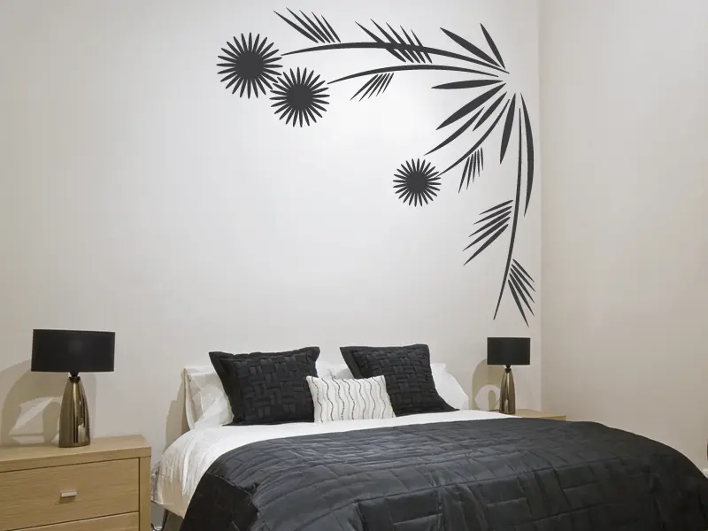 Sticker mural Illusion & Abstrait Angle Fleurs Soleil résultat en situation Sticker Angle Fleurs Soleil