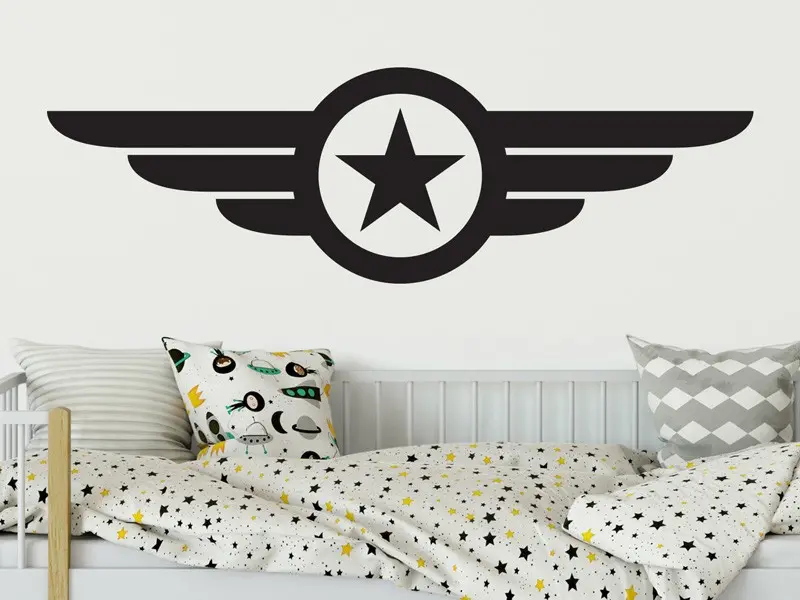 Sticker mural Avions & Bateaux Emblême Aviation militaire résultat en situation gros plan Sticker Emblême Aviation militaire