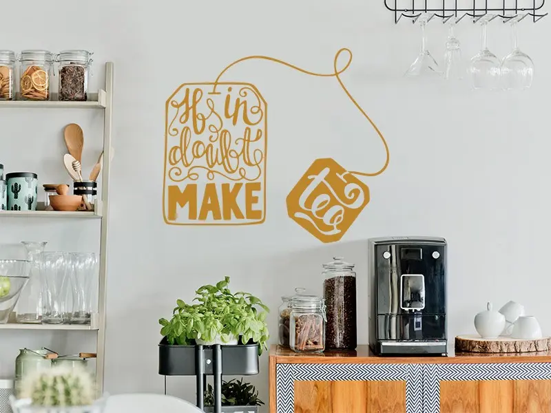 Sticker mural Thé - Café Sachet de Thé résultat en situation Sticker Sachet de Thé