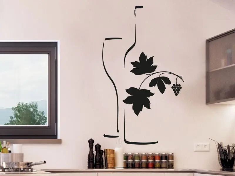 Sticker mural Vin - Cocktail Vin résultat en situation gros plan Sticker Vin