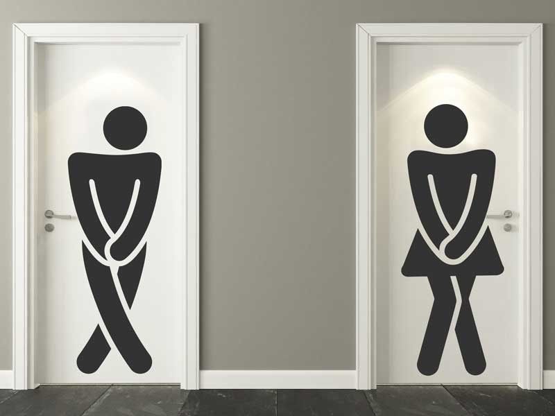 Autocolante de parede WC Women & Man 2