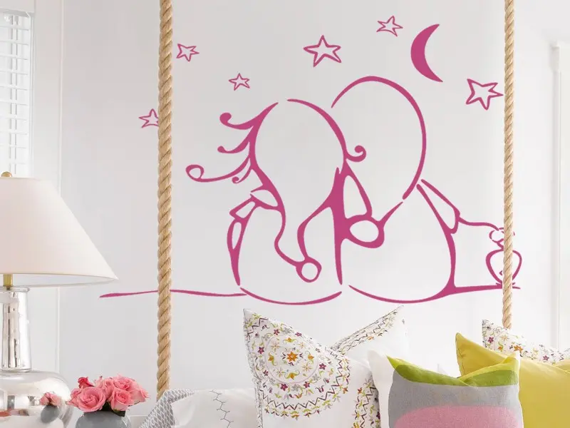 Sticker mural Féerique Bonne Nuit les enfants résultat en situation gros plan Sticker Bonne Nuit les enfants