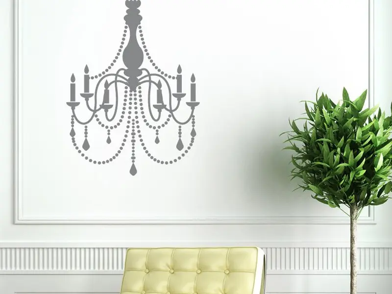 Sticker mural Meubles Lustre résultat en situation Sticker Lustre