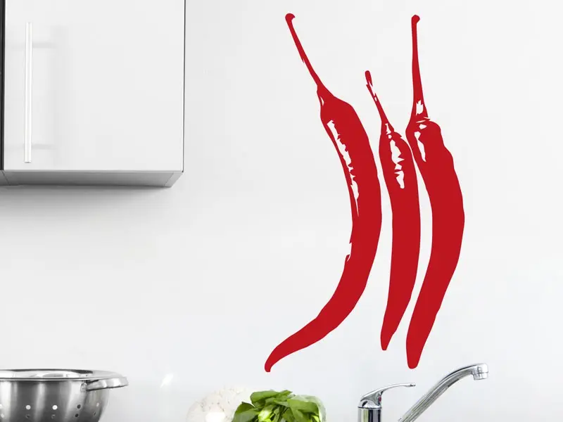 Autocolante Pimentas résultat en situation gros plan Autocolante Pimentas