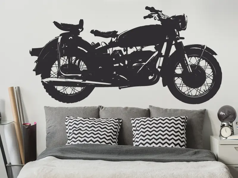 Sticker mural Auto & Moto Moto Collection résultat en situation Sticker Moto Collection