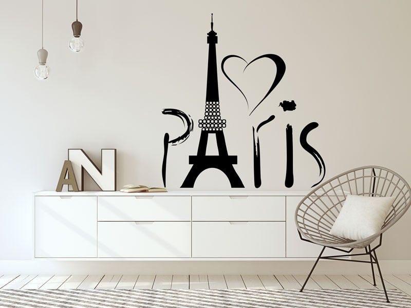 Autocolante de parede Love Paris