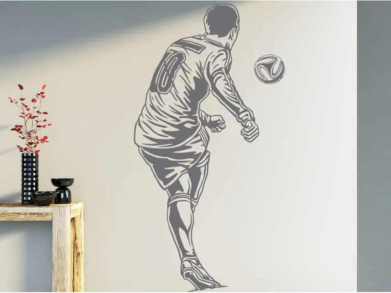 Sticker mural Football Joueur de Foot 3 résultat en situation Sticker Joueur de Foot 3