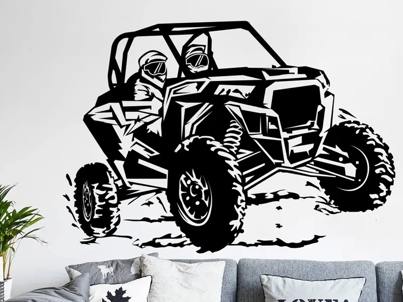 Sticker mural Auto & Moto Buggy track résultat en situation gros plan Sticker Buggy track