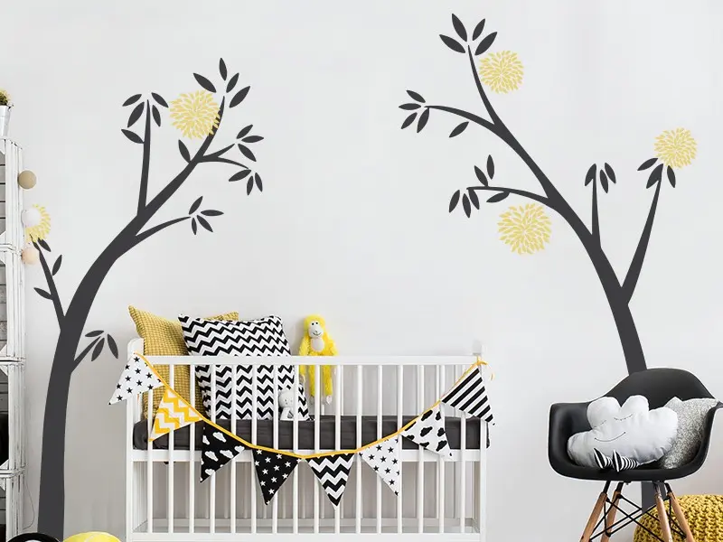 Autocolante Árvores Eucaliptos résultat en situation gros plan Autocolante Árvores Eucaliptos