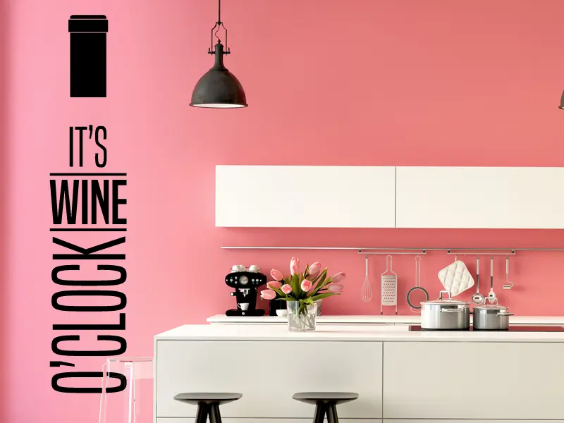Sticker mural Vin - Cocktail Heure du Vin résultat en situation Sticker Heure du Vin