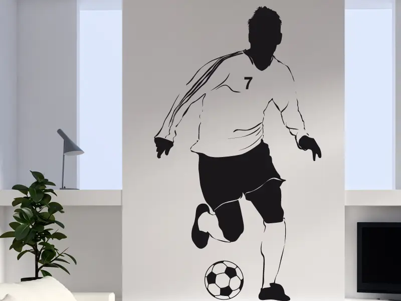 Autocolante Jogador de Futebol résultat en situation