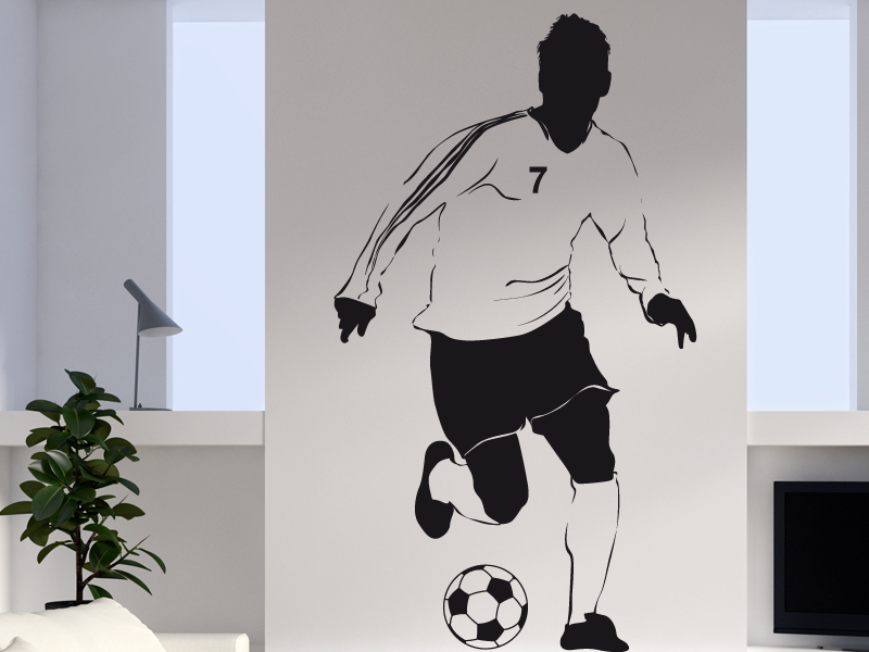 Sticker mural Joueur de Foot résultat en situation