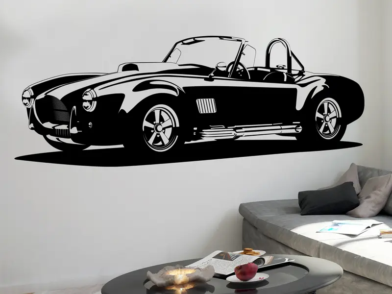 Sticker mural Auto & Moto Voiture Shelby AC Cobra résultat en situation gros plan Sticker Voiture Shelby AC Cobra