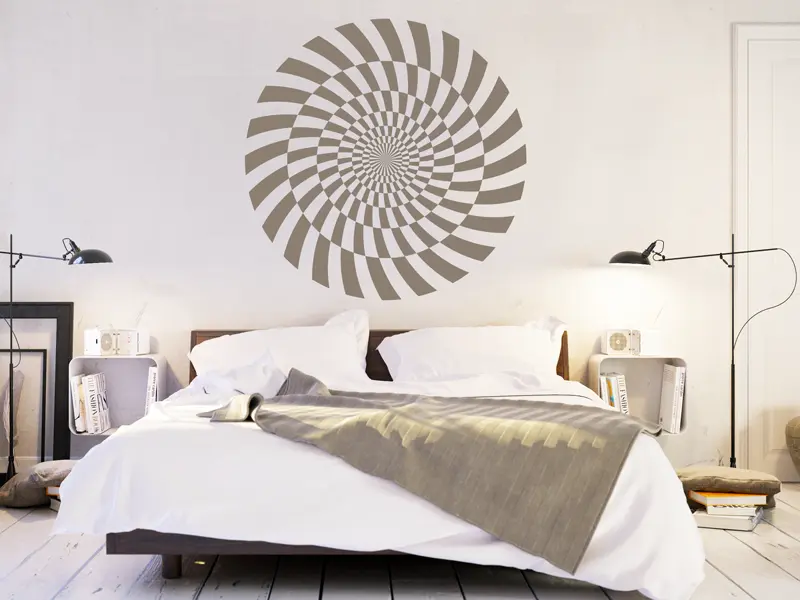 Sticker mural Illusion & Abstrait Spirale Illusion 2 résultat en situation Sticker Spirale Illusion 2