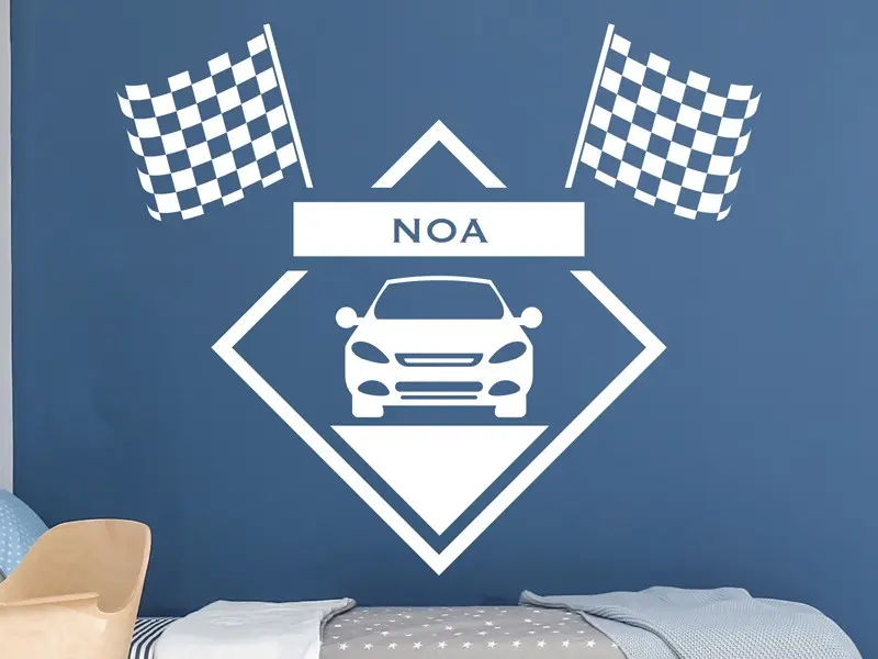 Sticker Voiture drapeau personnalisable