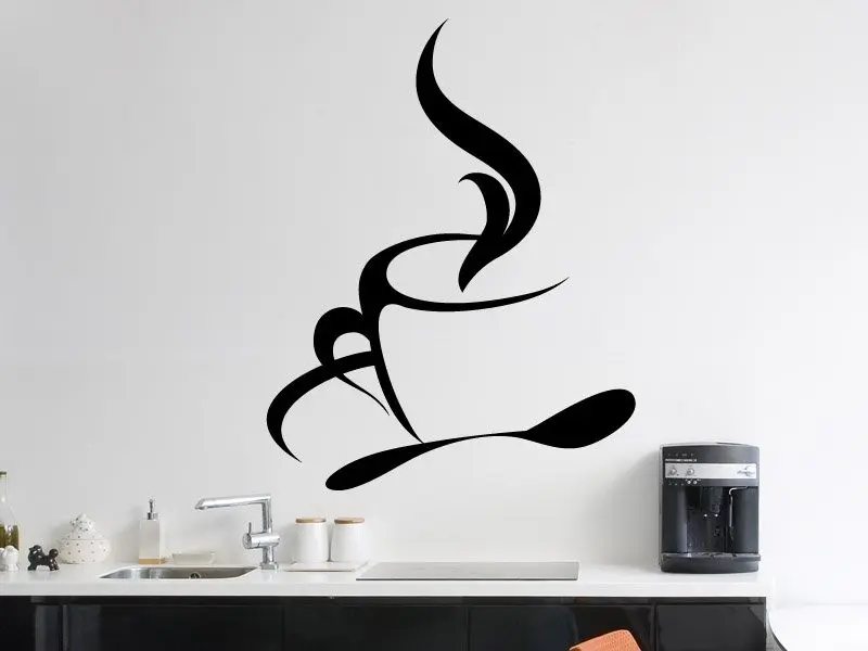 Sticker mural Thé - Café Tasse Café Original résultat en situation Sticker Tasse Café Original