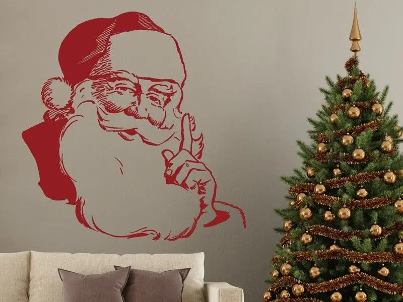 Autocolante de parede Pai Natal Vintage