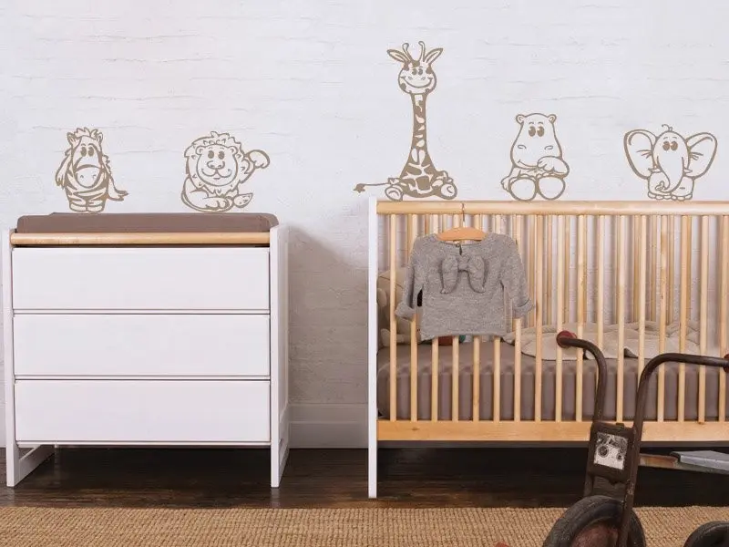 Sticker mural Frises - Pack Pack Animaux 2 résultat en situation Sticker Pack Animaux 2