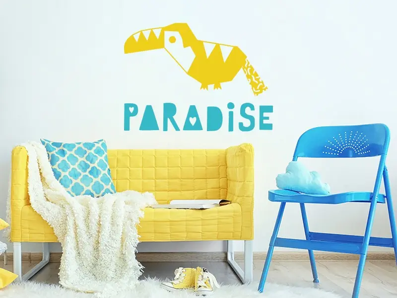 Sticker mural Autres Textes Summer Paradise résultat en situation Sticker Summer Paradise