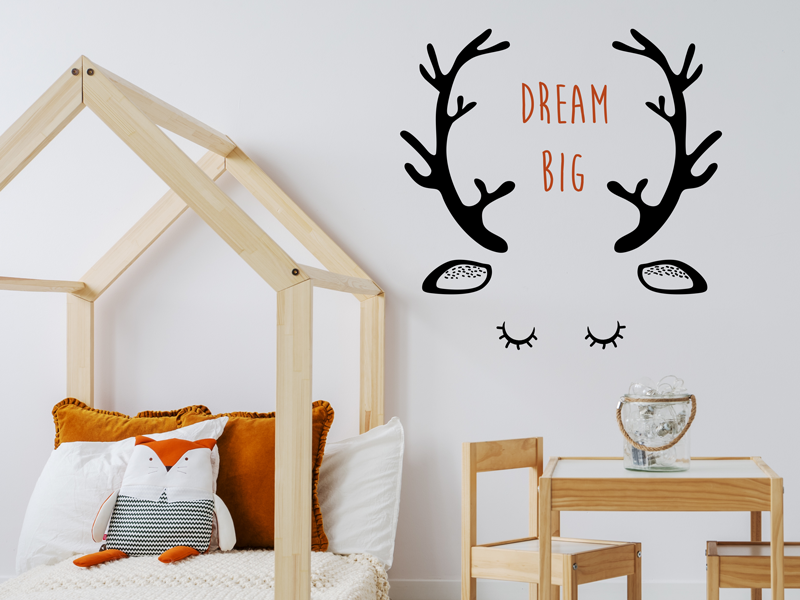 Sticker mural Cerf Boho résultat en situation
