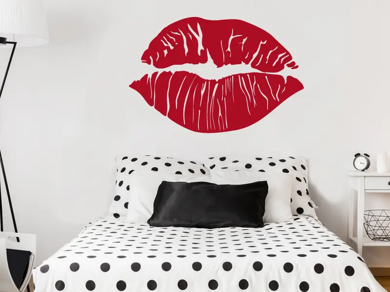 Sticker mural Pop Art Bouche résultat en situation Sticker Bouche