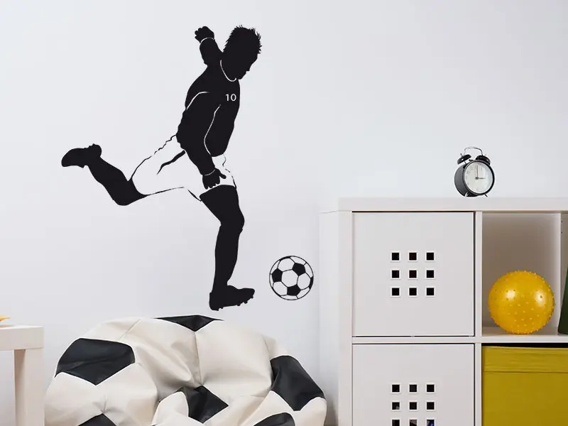 Sticker mural Foot Attaquant résultat en situation