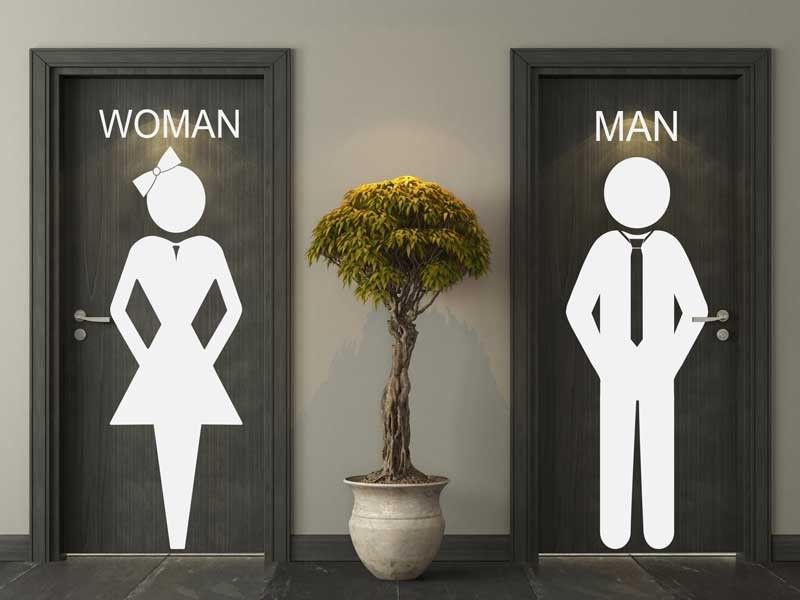Autocolante de parede WC Women & Man