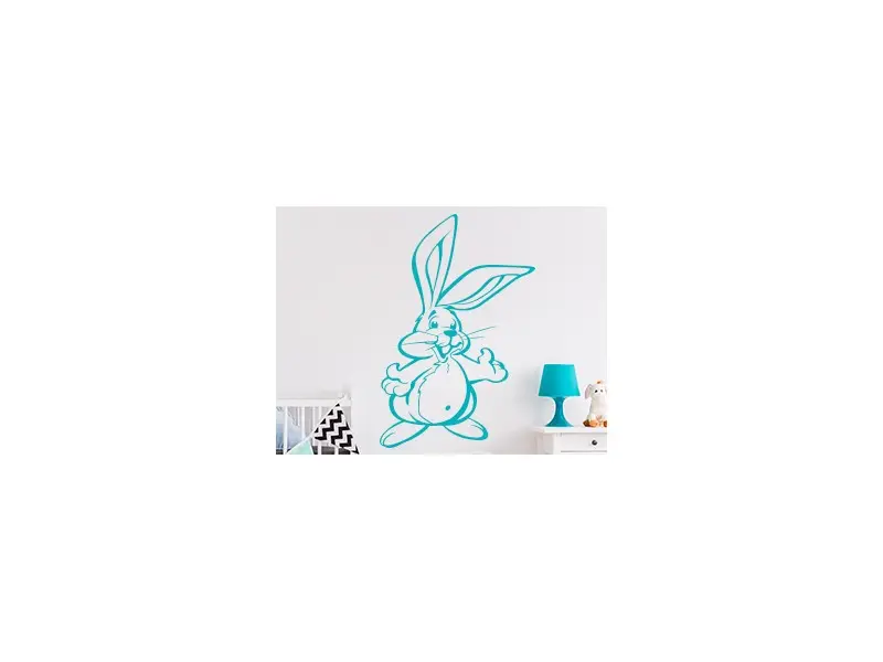 Sticker mural Animaux Lapin résultat en situation gros plan Sticker Lapin