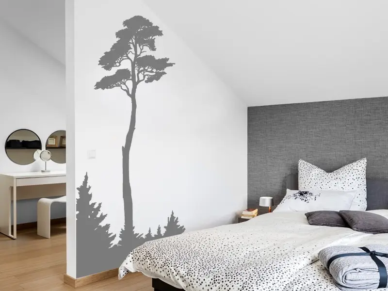 Sticker mural Stickers Arbres Arbre de la Forêt résultat en situation Sticker Arbre de la Forêt