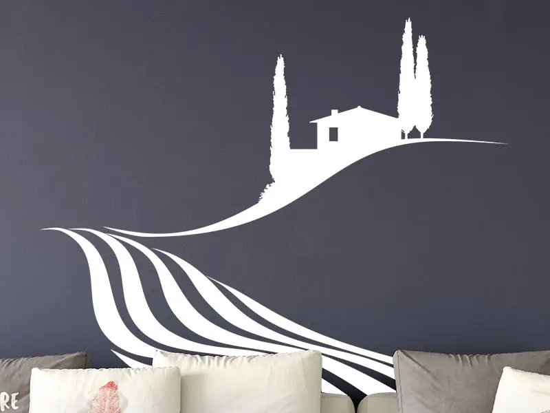 Sticker mural Paysages & Skylines Paysage de Provence 2 résultat en situation gros plan Sticker Paysage de Provence 2