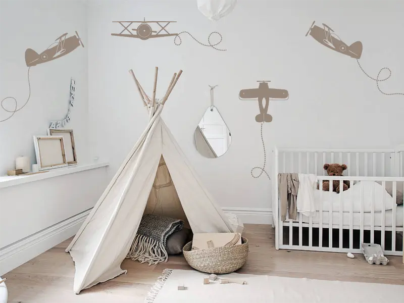 Sticker mural Avions & Bateaux Avions Looping résultat en situation Sticker Avions Looping