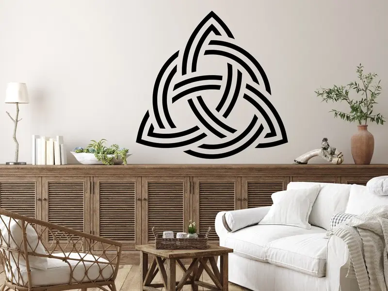Sticker mural Symboles et Figures Symbol de trinité Celtique 2 résultat en situation Sticker Symbol de trinité Celtique 2