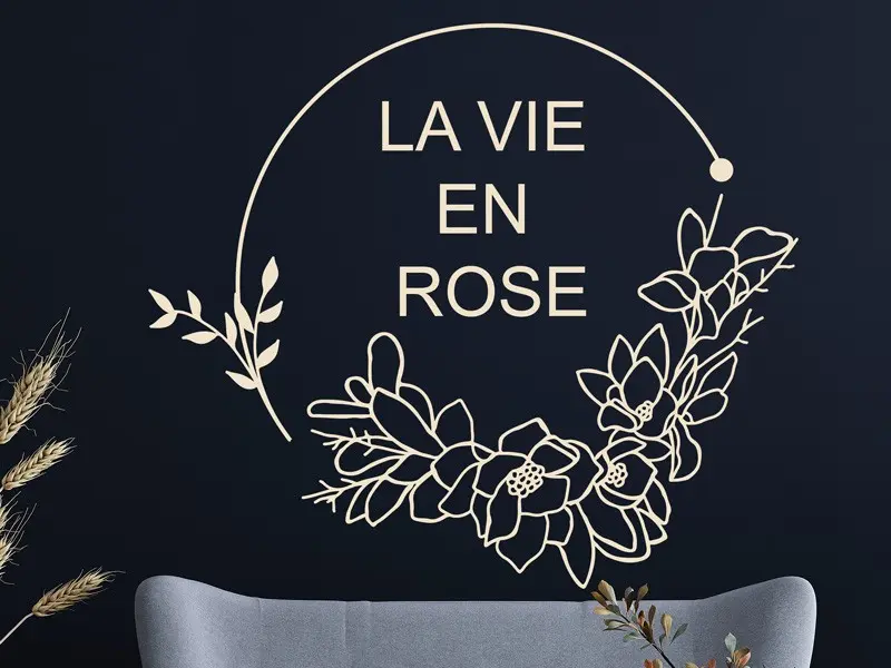 Autocolante Adorno Floral Personalizável