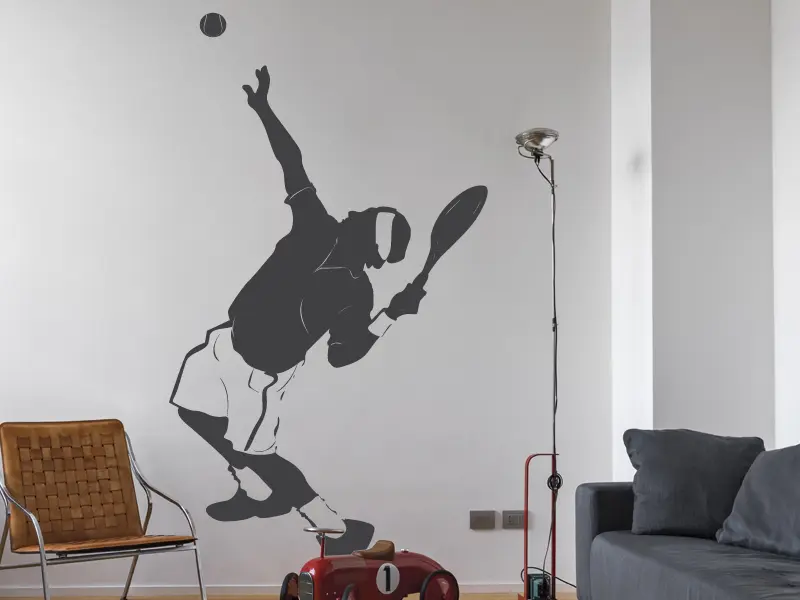 Sticker mural Autres Sports Tennisman résultat en situation Sticker Tennisman