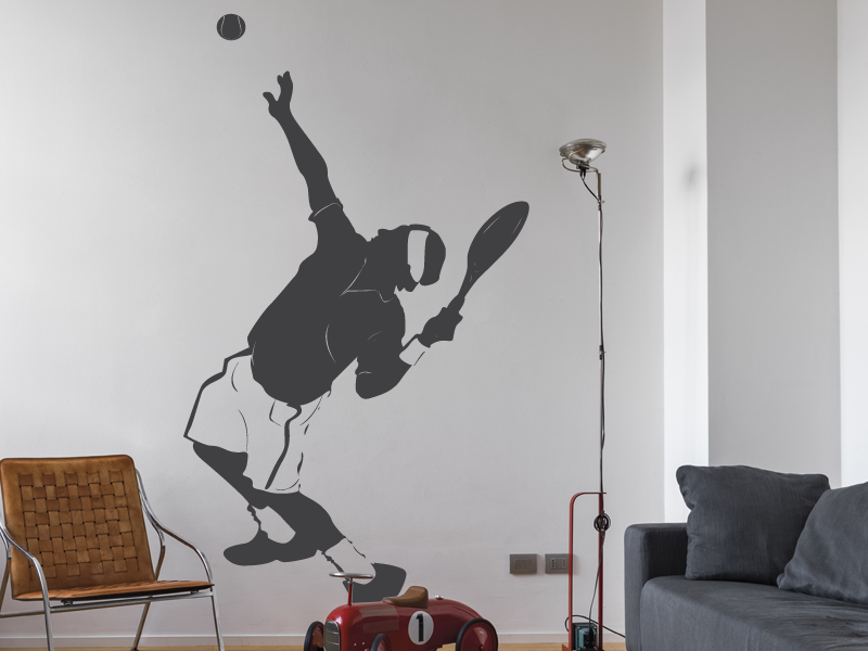 Sticker mural Tennisman résultat en situation