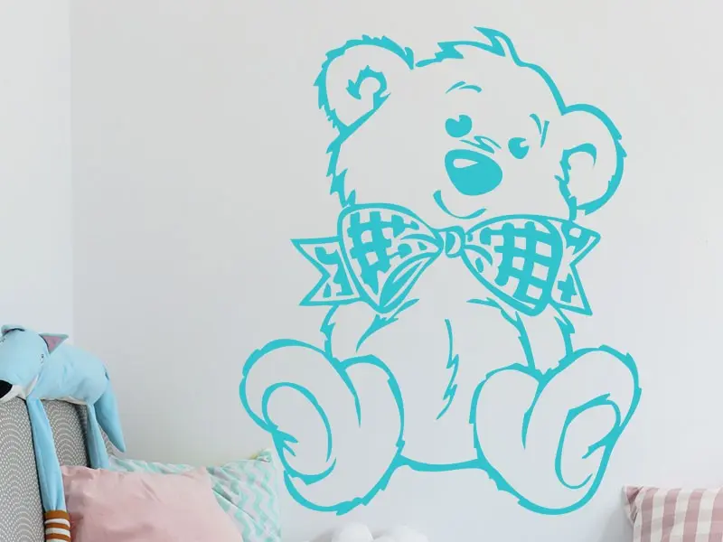 Sticker mural Oursons Petit Ours 3 résultat en situation gros plan Sticker Petit Ours 3