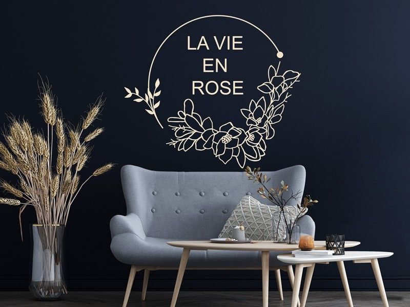 Autocolante de parede Adorno Floral Personalizável