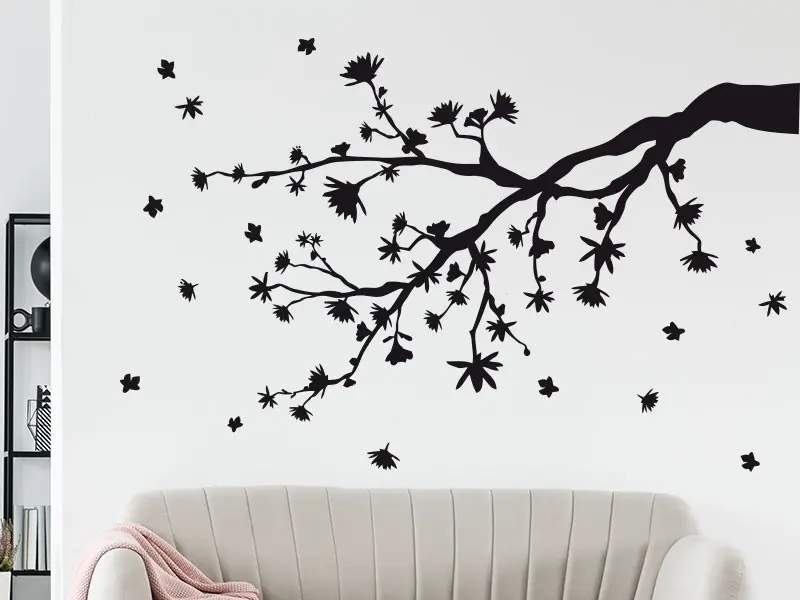 Sticker mural Branches Branche d'Automne résultat en situation gros plan Sticker Branche d'Automne