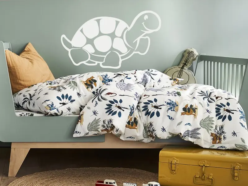 Sticker mural Animaux Petite Tortue résultat en situation Sticker Petite Tortue