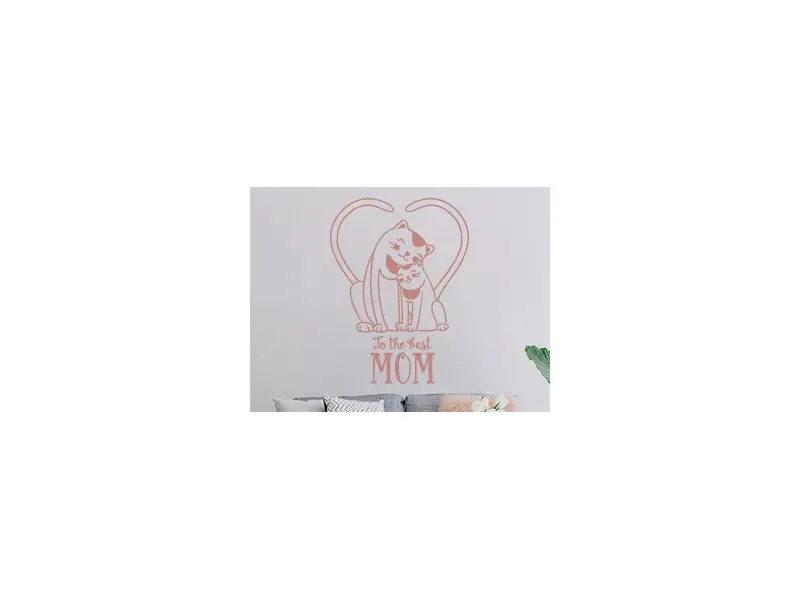 Sticker mural Autres événements Maman To The Best Mom 2 résultat en situation gros plan Sticker Maman To The Best Mom 2
