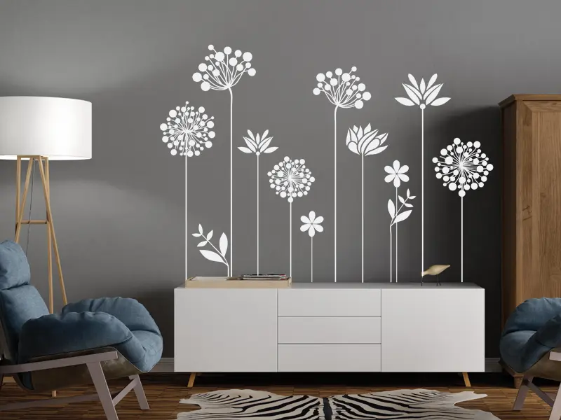 Autocolante de parede Flores Tendência